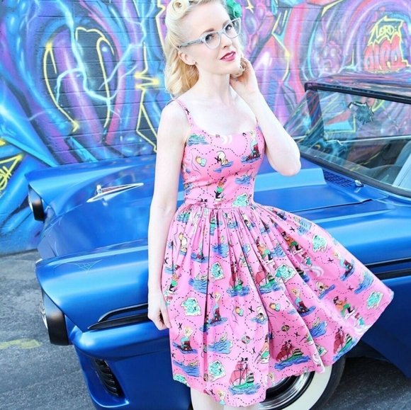 Pinupgirl Couture pink Neverland dress xs - Picture 2 of 8